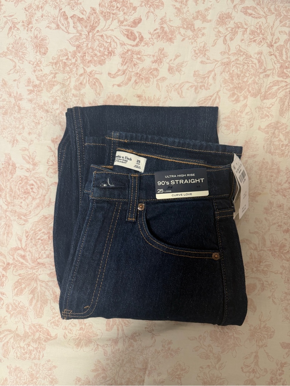 Abercrombie & Fitch Dark Blue 90's Straight Leg Jeans